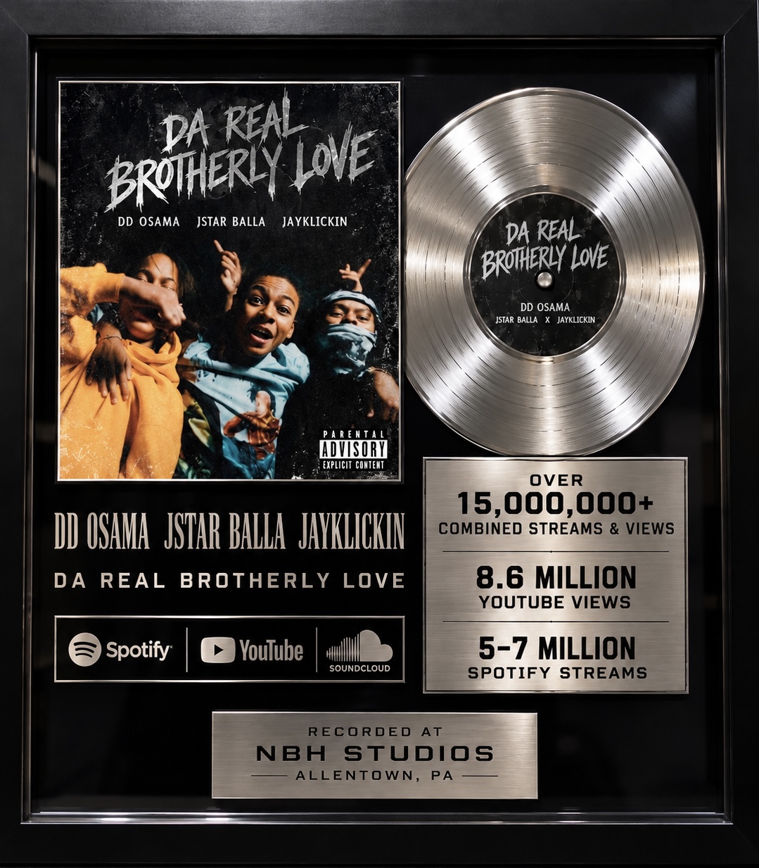 Da Real Brotherly Love by DD Osama, Jstar Balla and JayKlickin, recorded at NBH Studios